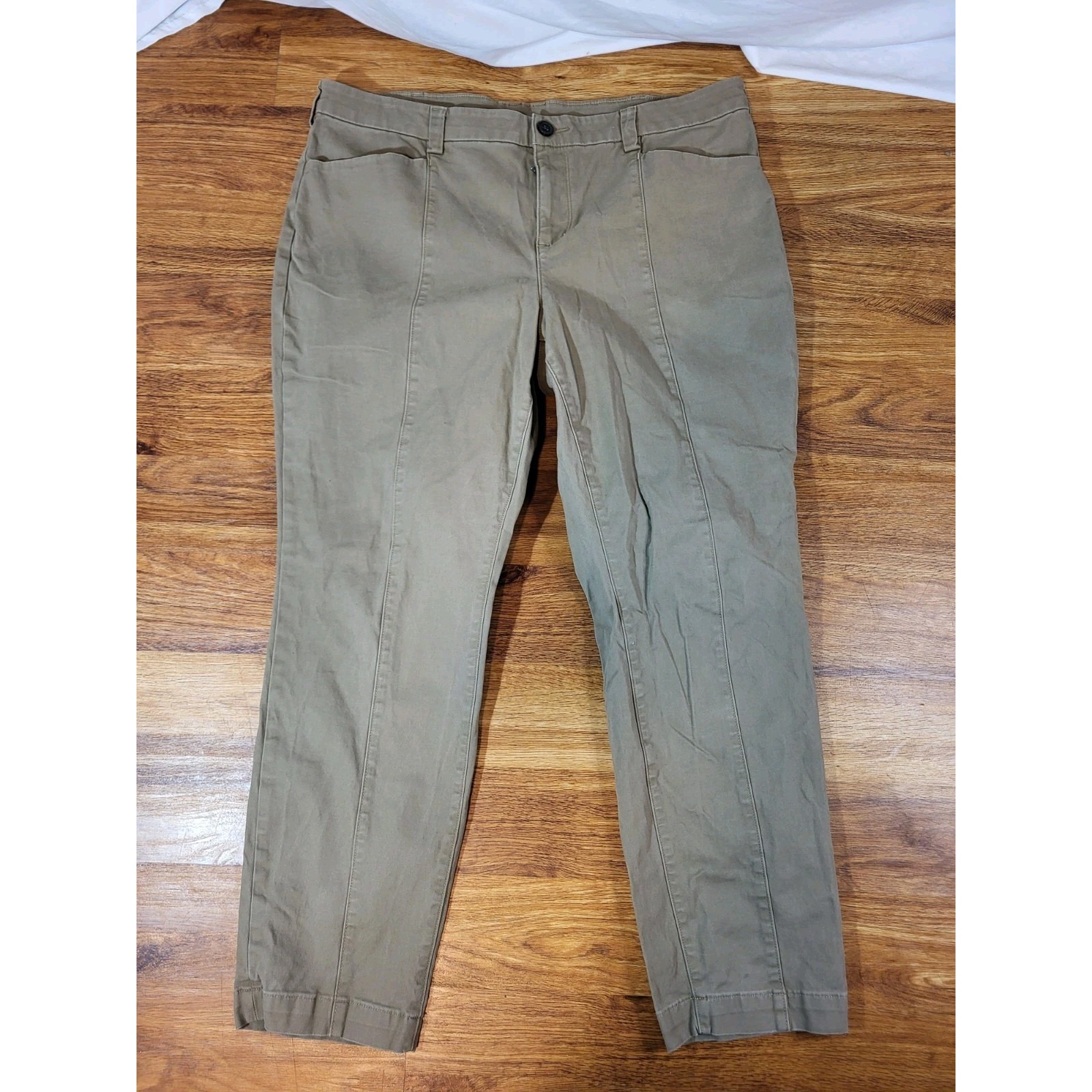 Duluth Trading Co Women's Workday Warrior Chino Slim Leg Pants 23808 16x29